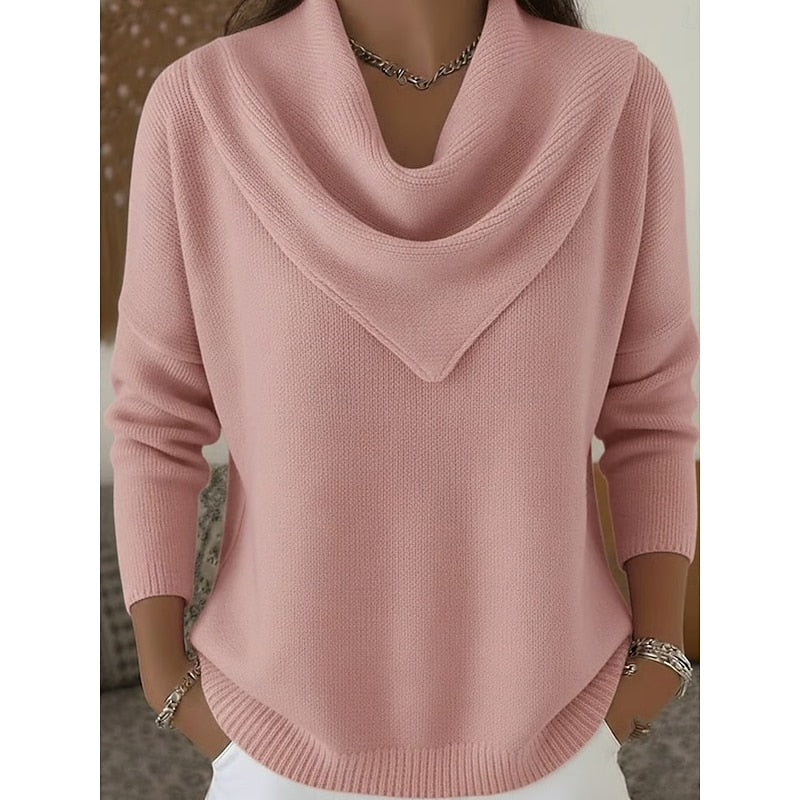 Sylvie - Pull Raffiné Maille Fine Col Bénitier