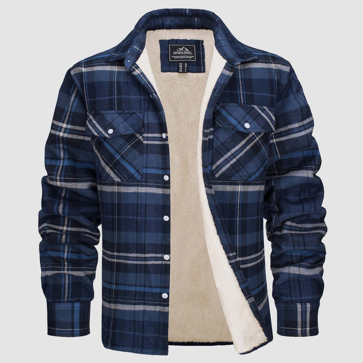 Thierry - Surchemise Chic Carreaux Doublée Sherpa