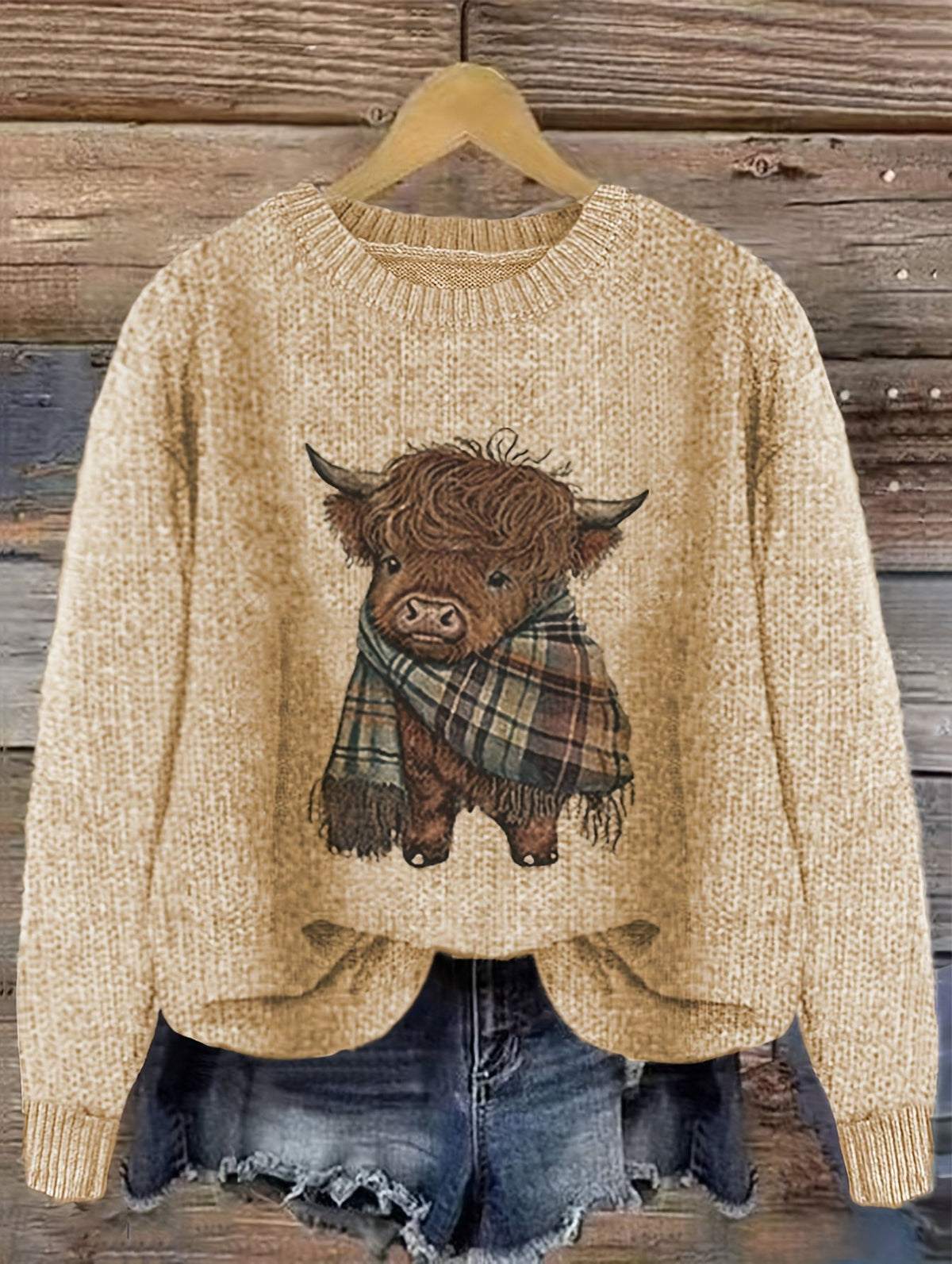 Aurélie - Pull Chic Imprimé Vache