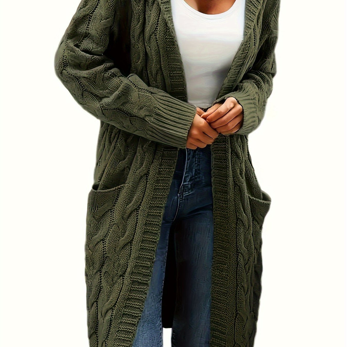 Hélène - Cardigan Élégant Torsadé Ouvert