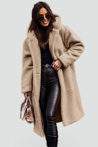 Chloé - Manteau Élégant Teddy à Capuche
