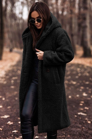 Chloé - Manteau Élégant Teddy à Capuche
