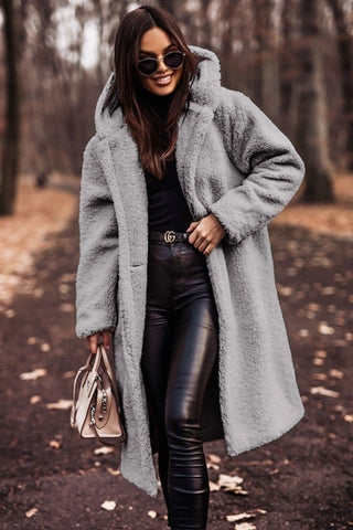 Chloé - Manteau Élégant Teddy à Capuche
