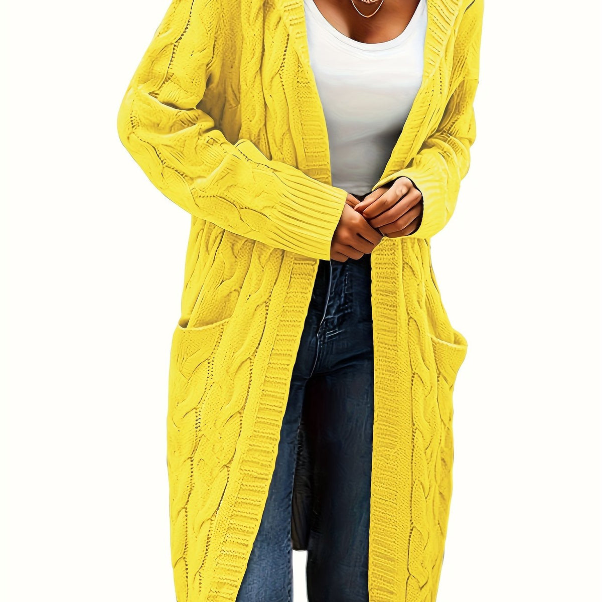 Hélène - Cardigan Élégant Torsadé Ouvert