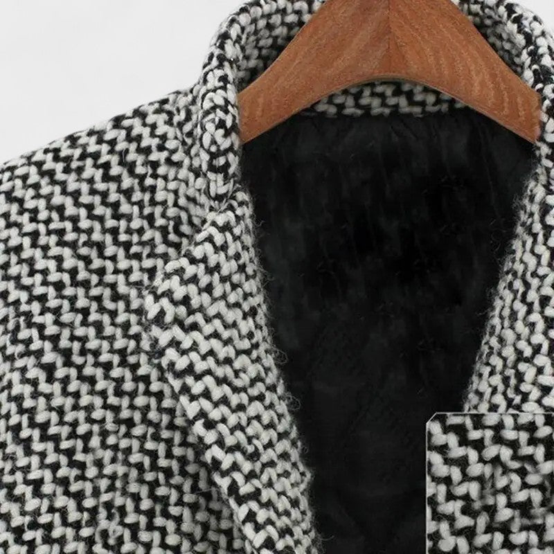 Sophie | Manteau Chic Mi-Long Pied-de-Poule