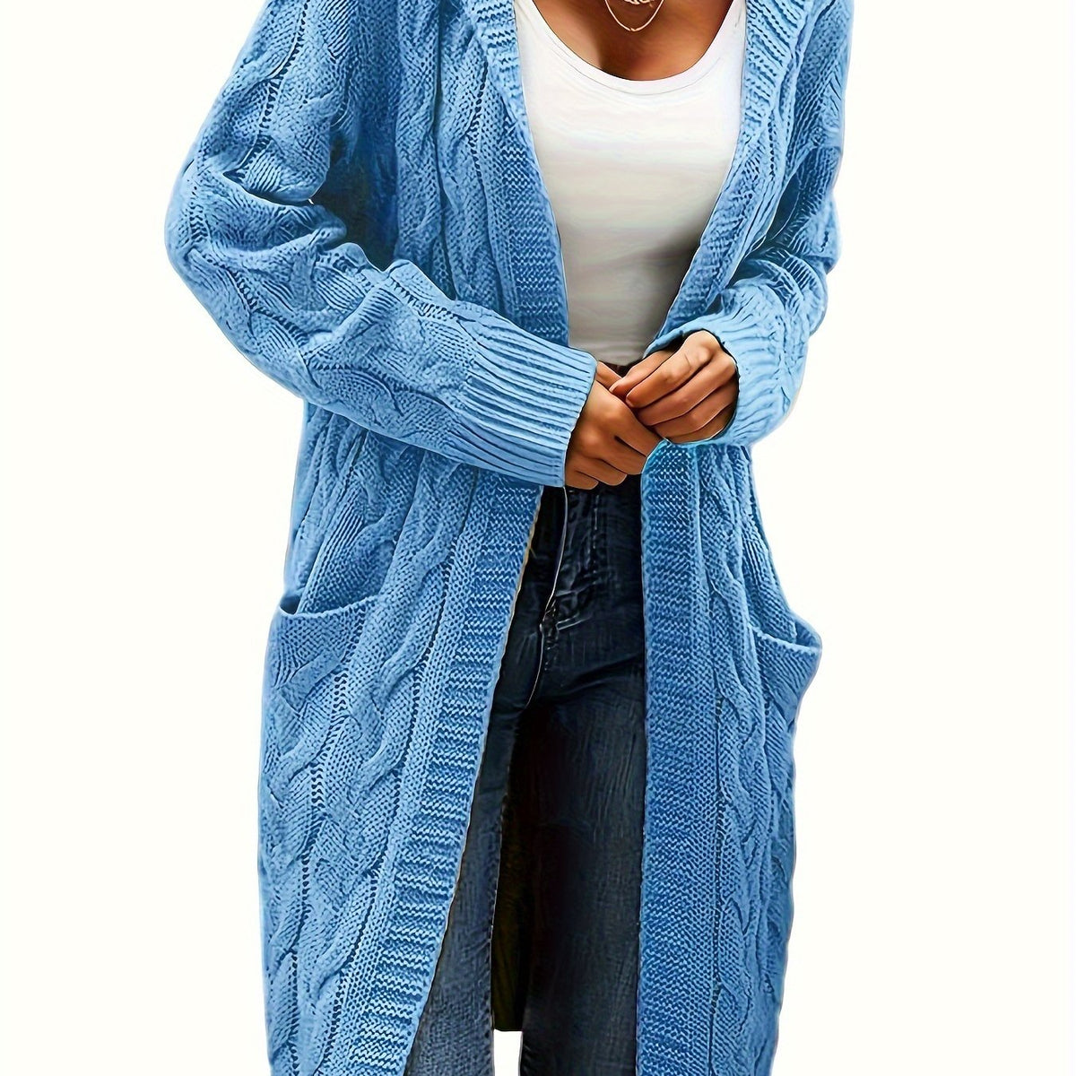 Hélène - Cardigan Élégant Torsadé Ouvert