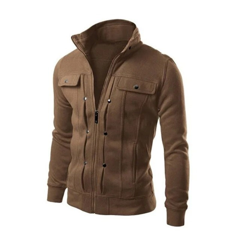 Sébastien - Veste Chic Zippée Col Montant