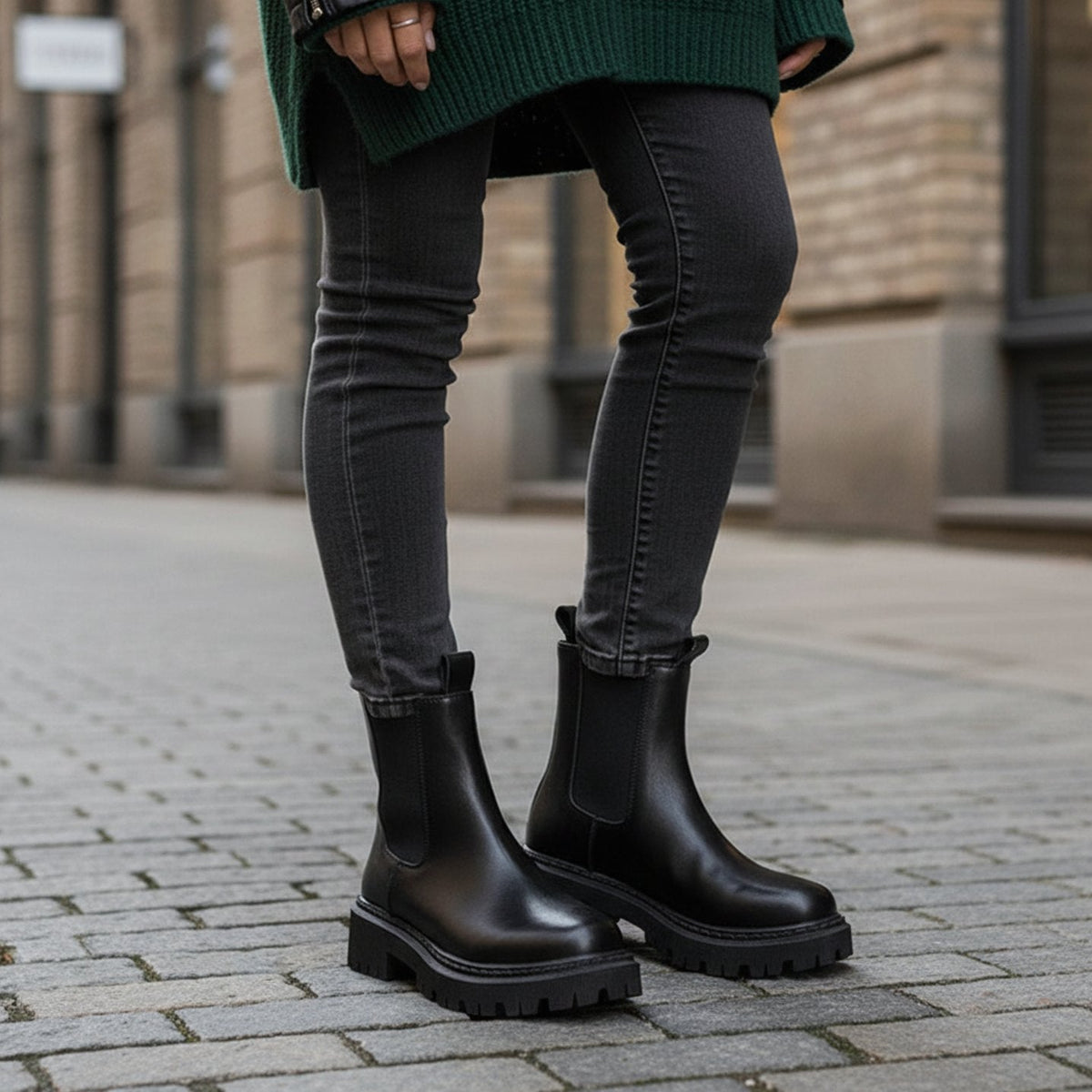 Marguerite - Bottines Élégantes Chelsea Semelle Épaisse