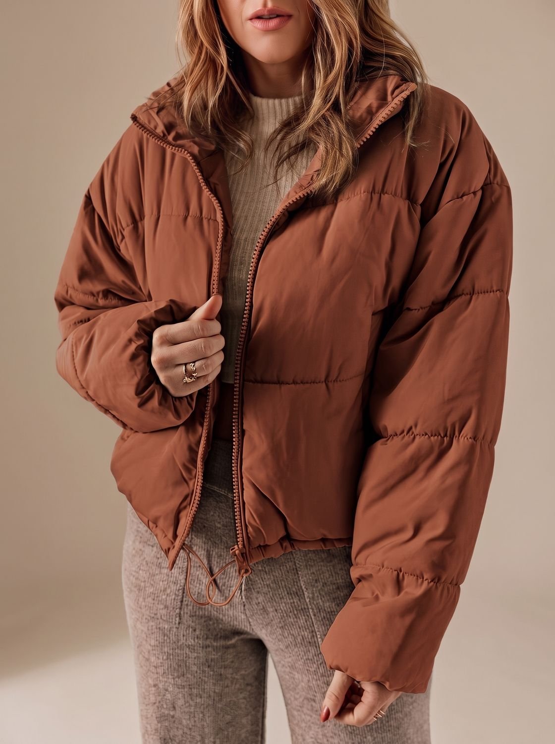 Camille - Doudoune Élégante Oversize Courte
