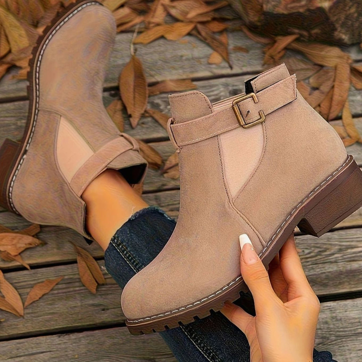 Manon - Bottines Élégantes Chelsea Daim