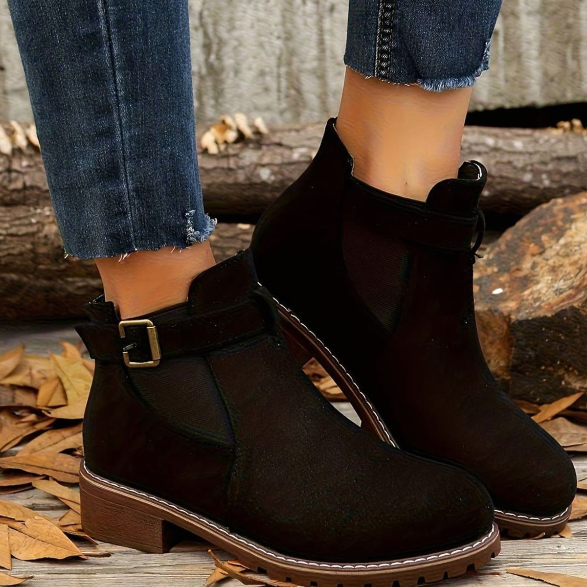 Manon - Bottines Élégantes Chelsea Daim