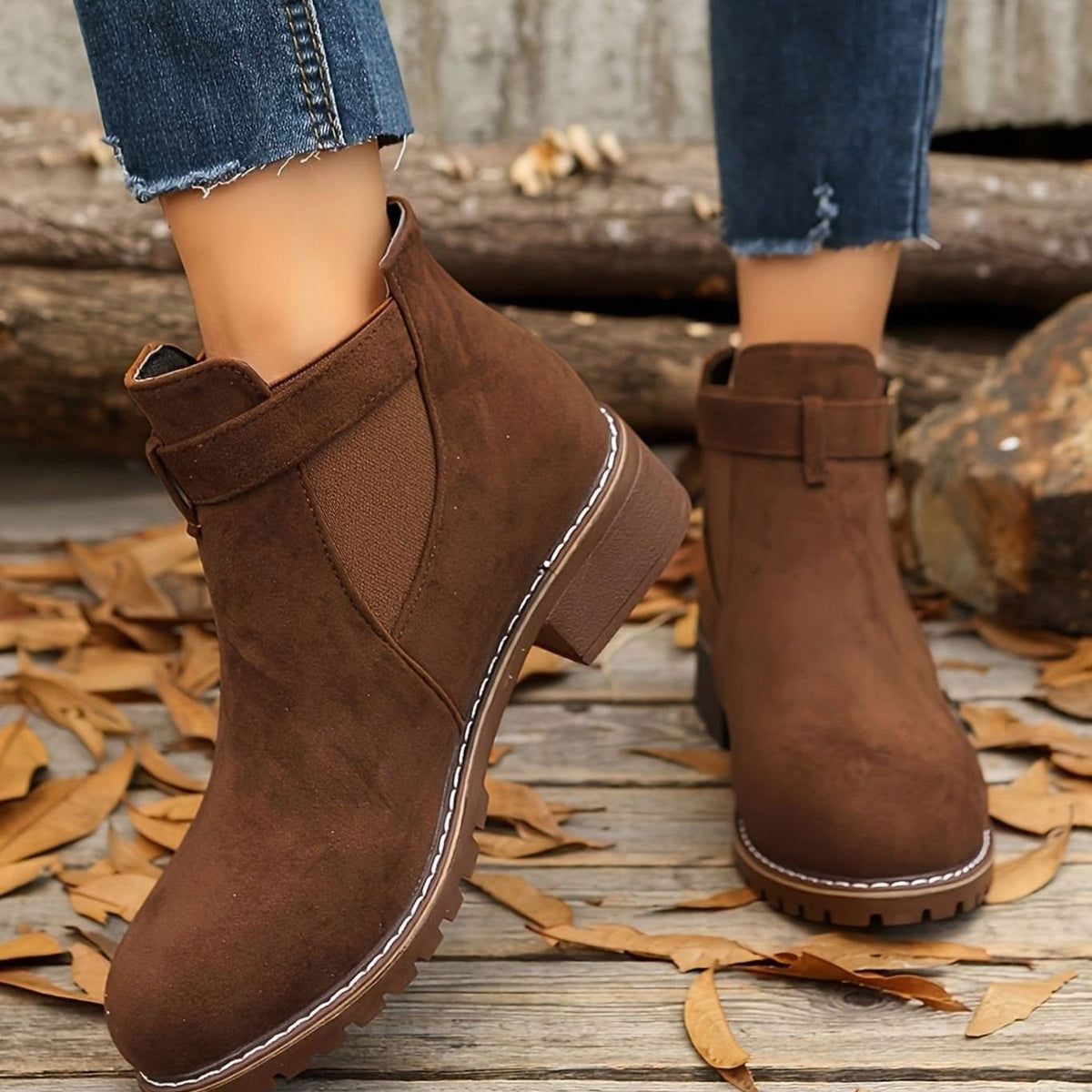 Manon - Bottines Élégantes Chelsea Daim