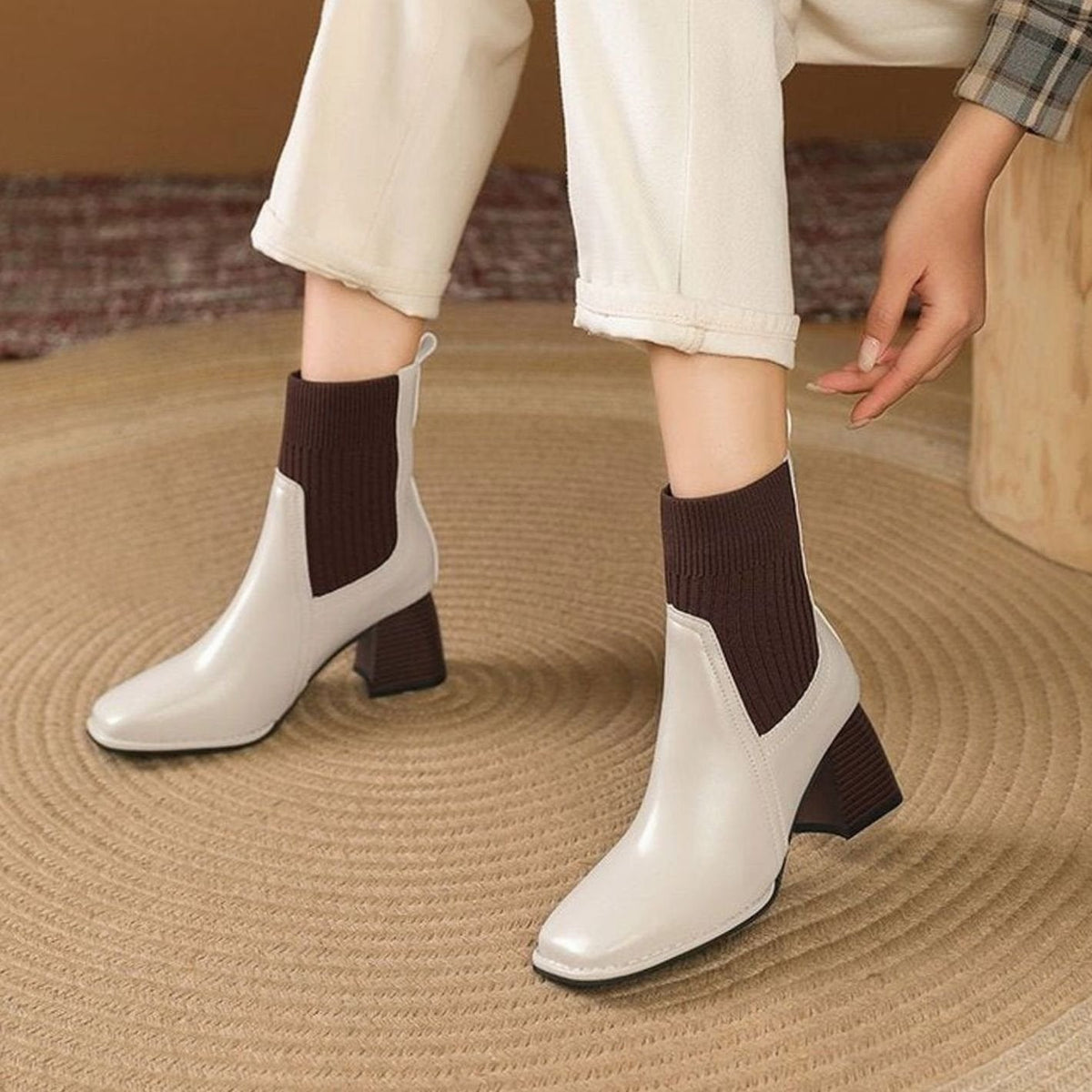 Priya - Bottines Élégantes Chelsea Maille