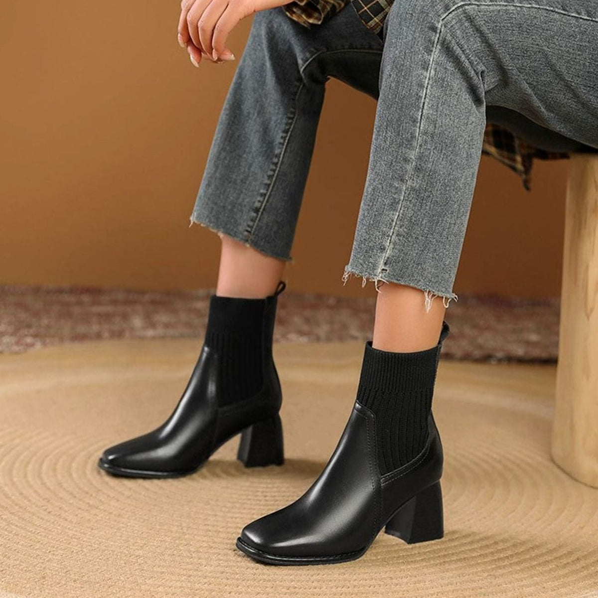 Priya - Bottines Élégantes Chelsea Maille