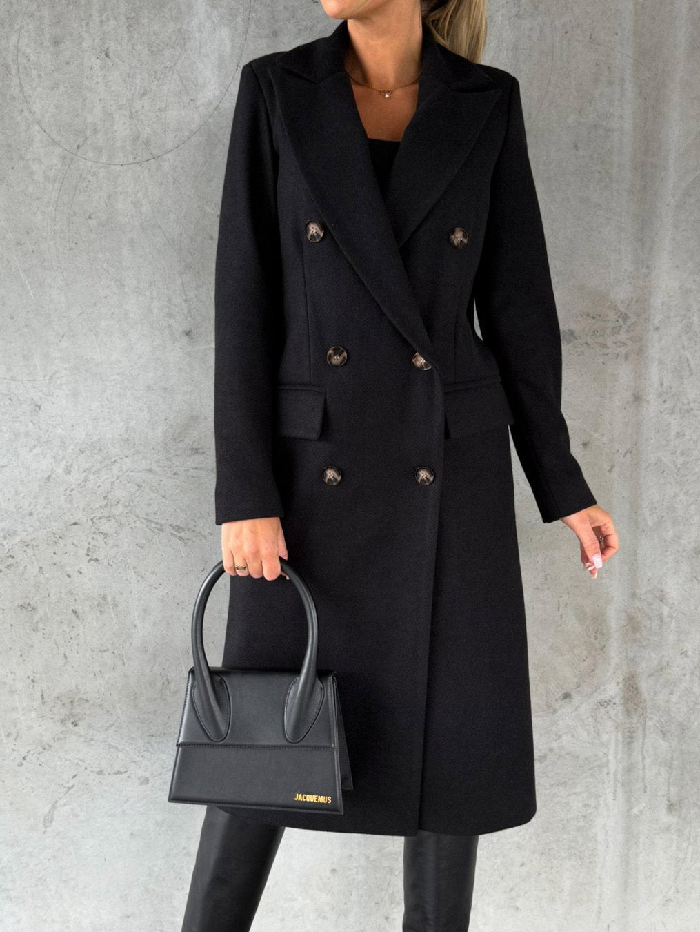Delphine - Manteau Élégant Long en Laine