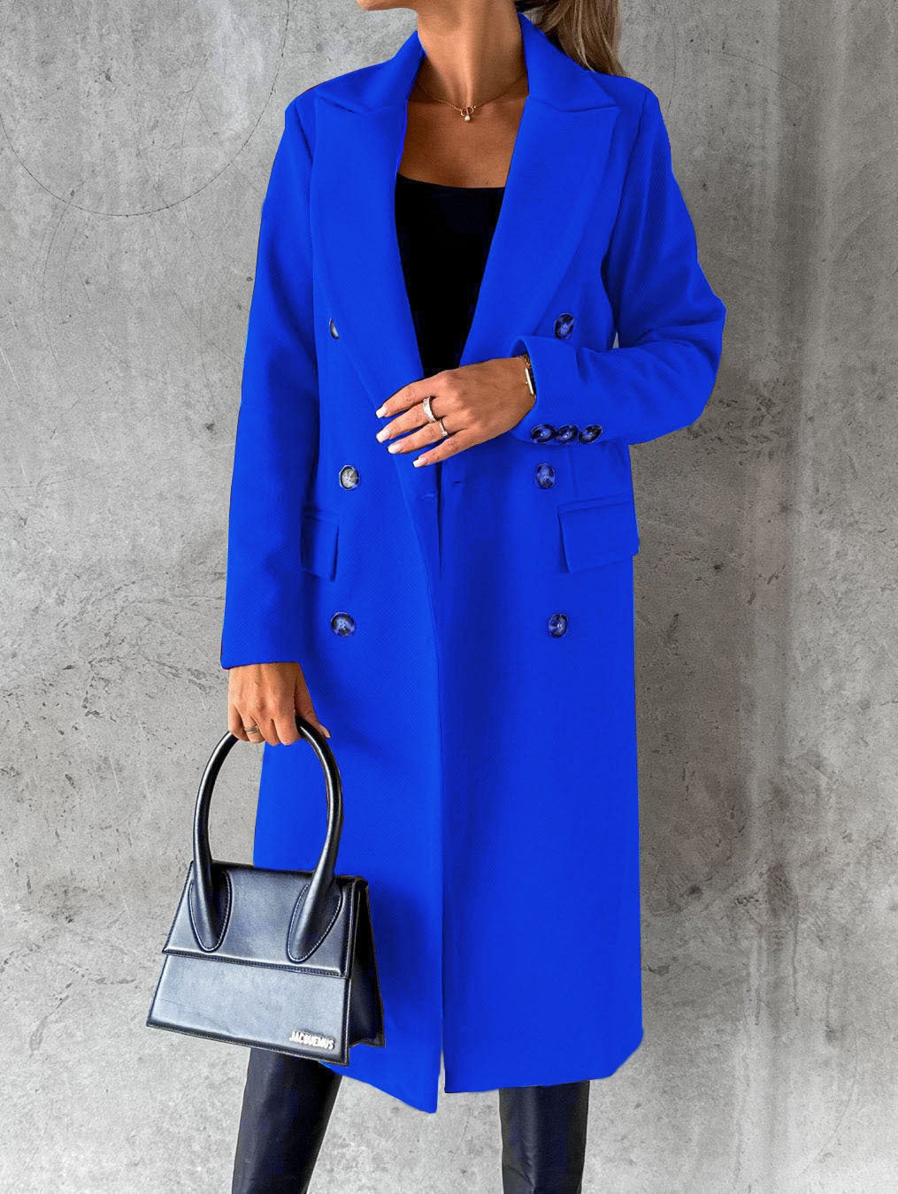 Delphine - Manteau Élégant Long en Laine