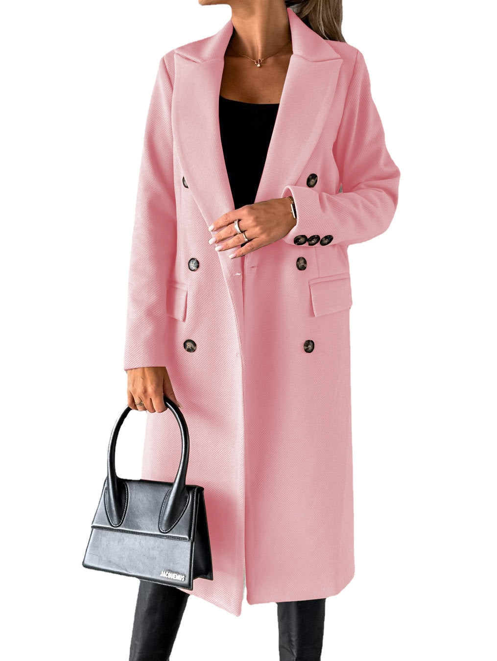 Delphine - Manteau Élégant Long en Laine