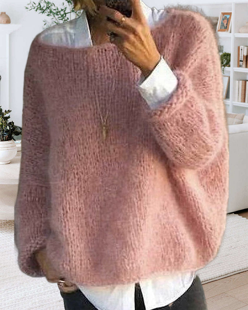 Manon - Pull Flatteur Grosse Maille Épaules Dénudées