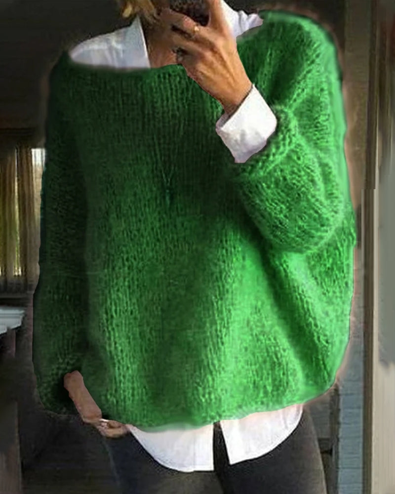 Manon - Pull Flatteur Grosse Maille Épaules Dénudées