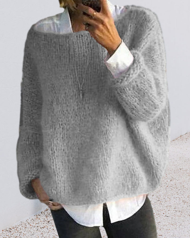 Manon - Pull Flatteur Grosse Maille Épaules Dénudées