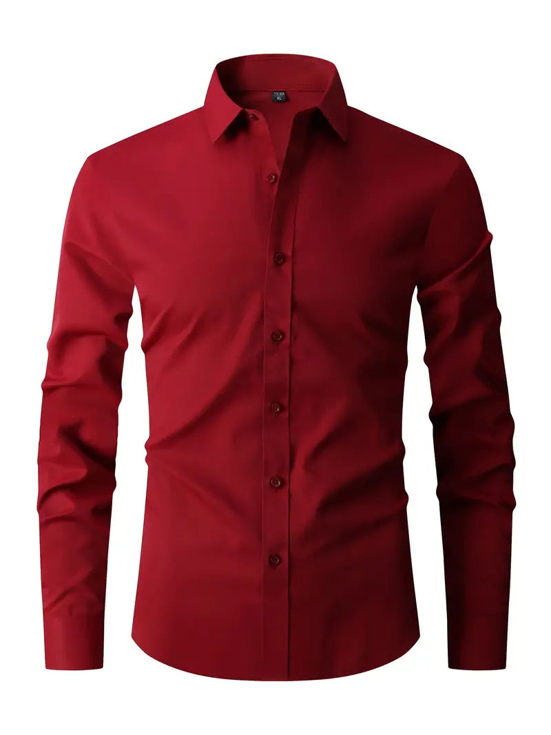 Arnaud - Chemise Manches Longues Slim Fit Chic Élégante Homme