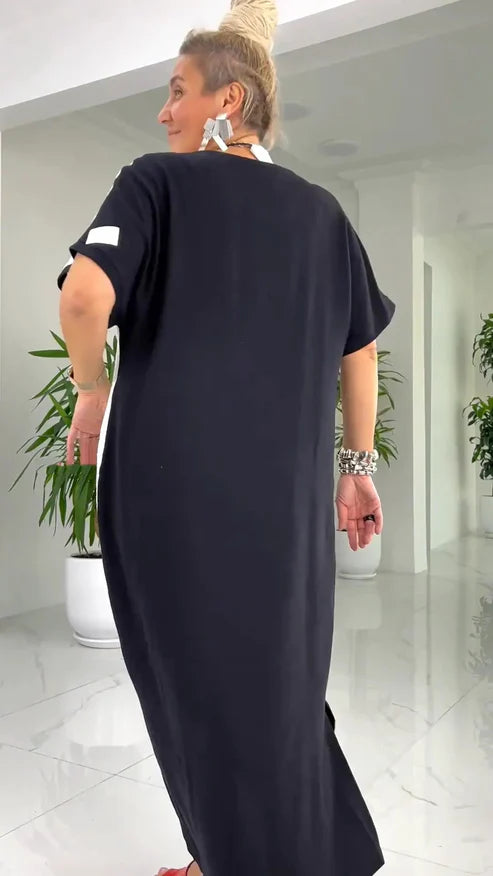 Sabine - Robe Longue Femme Ample Imprimée