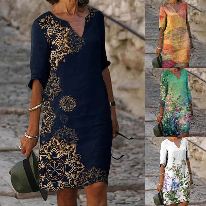 Stéphanie - Robe Midi D'Été Chic