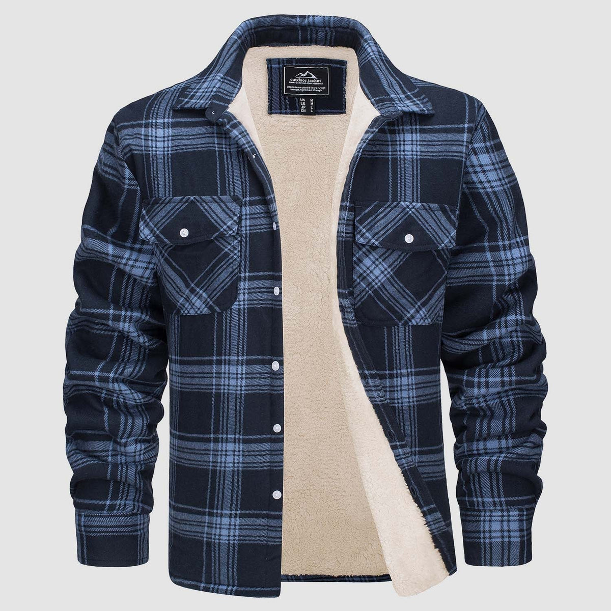 Thierry - Surchemise Chic Carreaux Doublée Sherpa