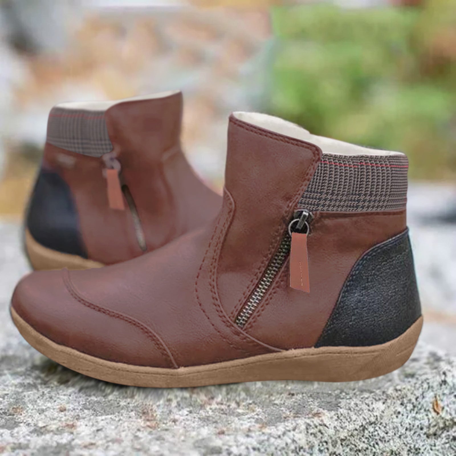 Eulalie - Bottines Orthopédiques - Imperméables, En Cuir Souple, Femme
