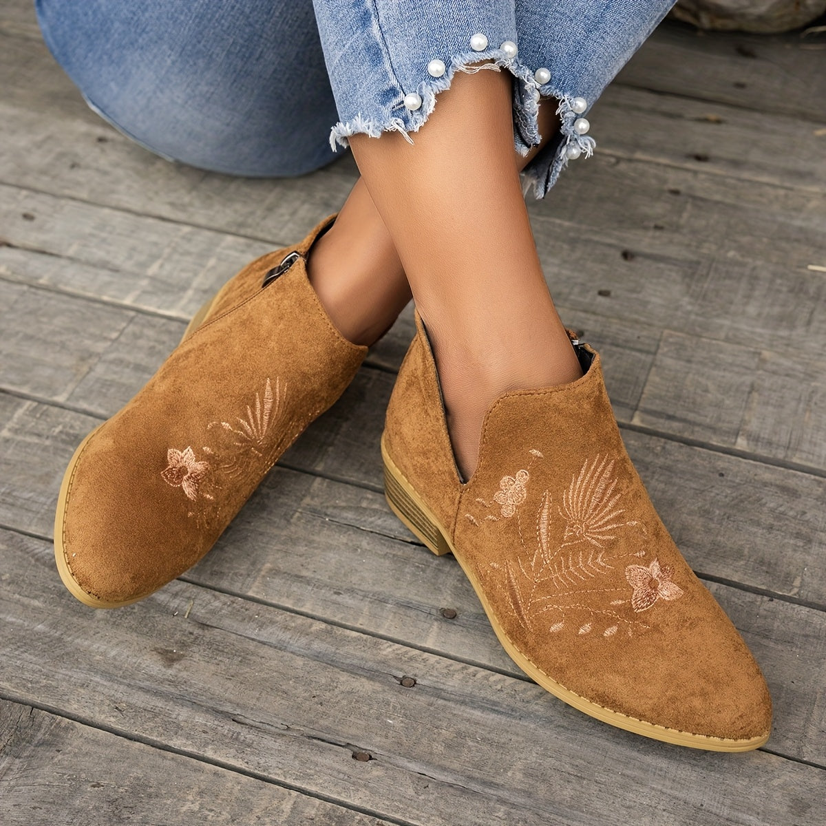 Camille - Bottines Chic Vintage Brodées