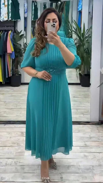 Chloé - Robe Mi-Longue Femme Élégante