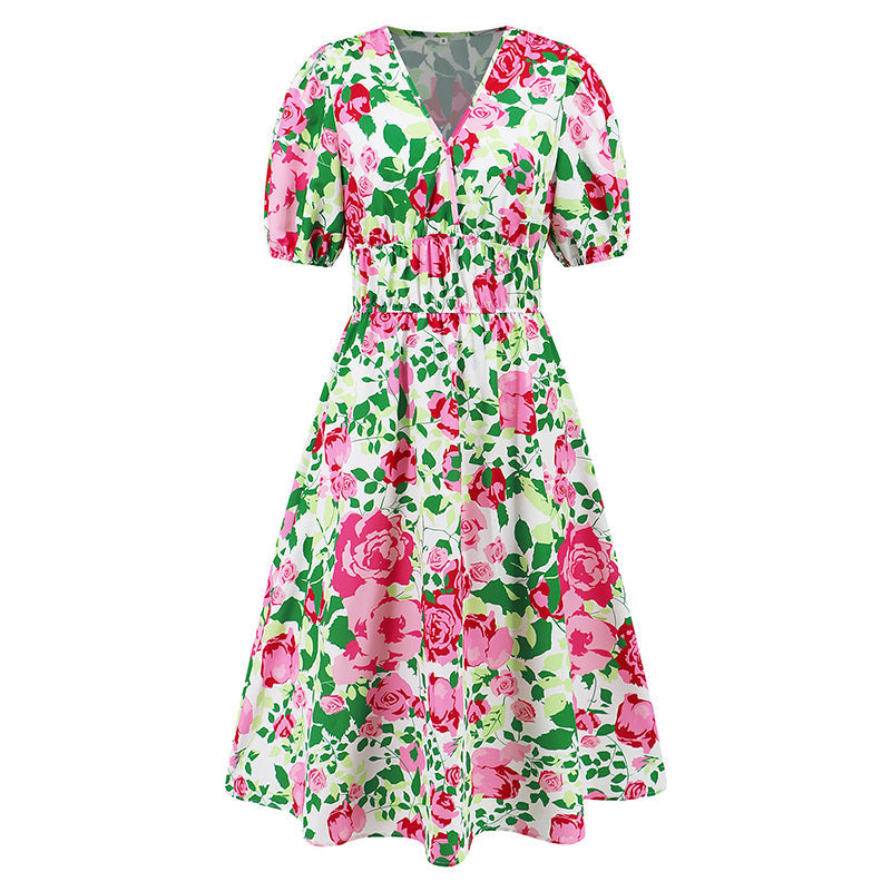 Caroline - Belle Robe d'Été Fleurie