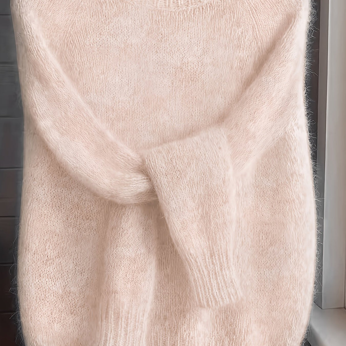 Nathalie - Pull Féminin Mohair Col Rond