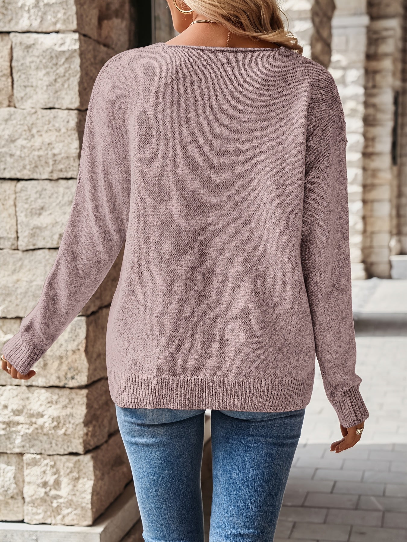 Céline - Pull Flatteur Ajouré Col V
