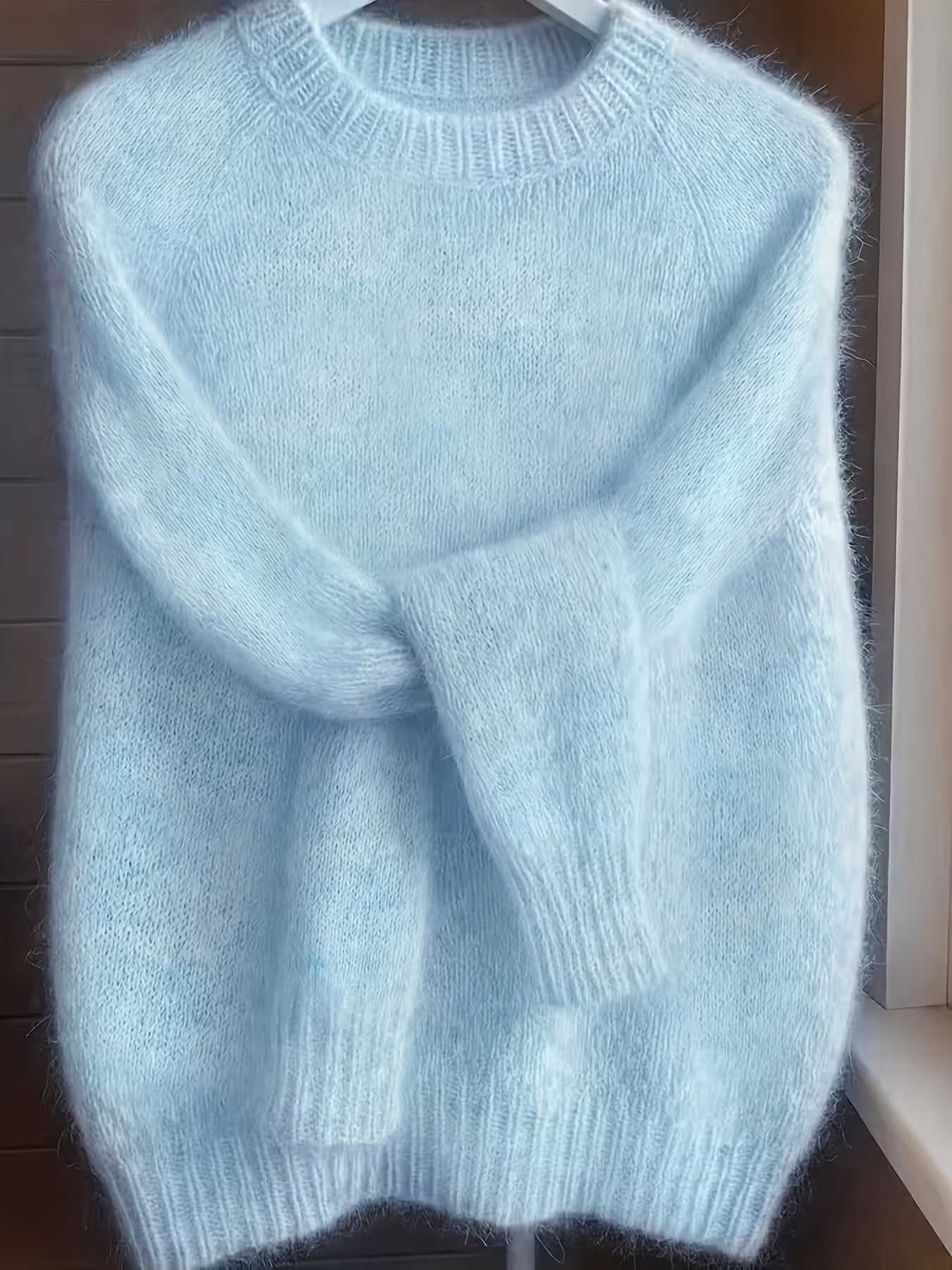 Nathalie - Pull Féminin Mohair Col Rond