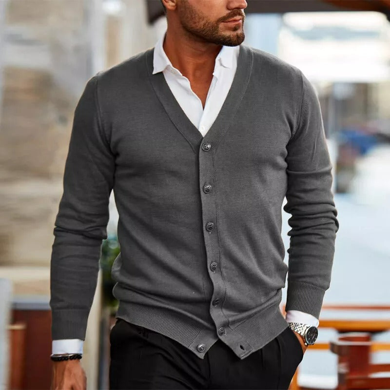 Étienne - Cardigan Tricoté Élégant Homme