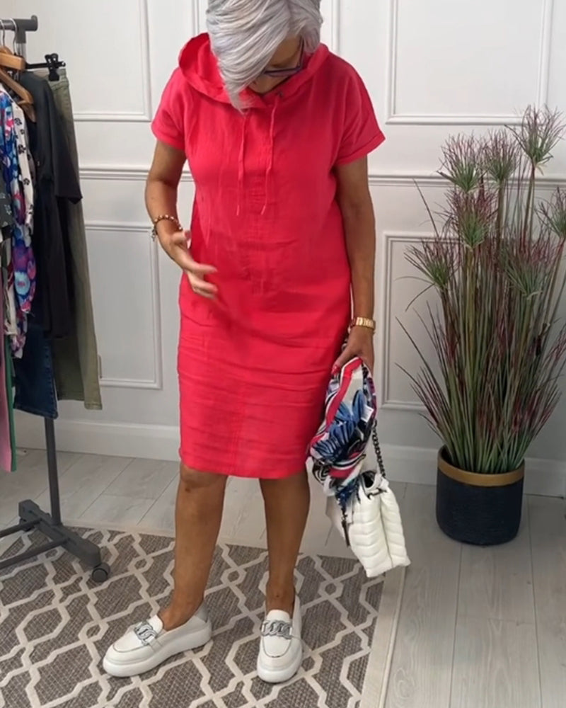 Robe Courte Femme Sweat à Capuche - Susan