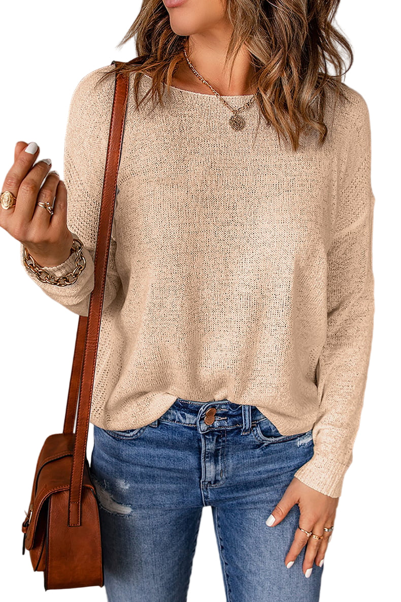 Éléonore - Pull Col Rond Décontracté Confort Femme