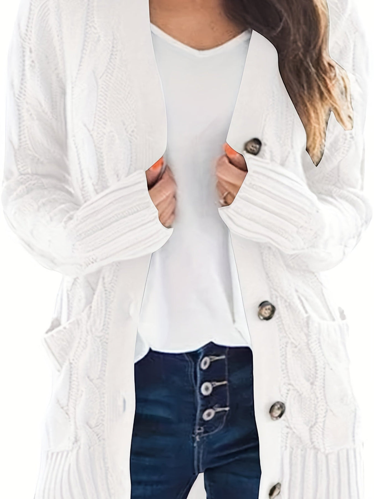 Isabelle - Cardigan Élégant Oversize Torsadé