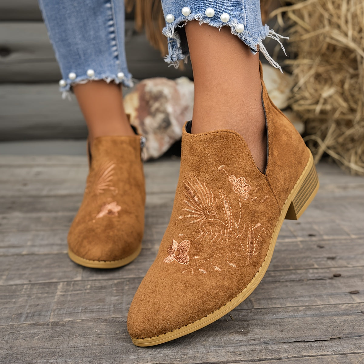 Camille - Bottines Chic Vintage Brodées