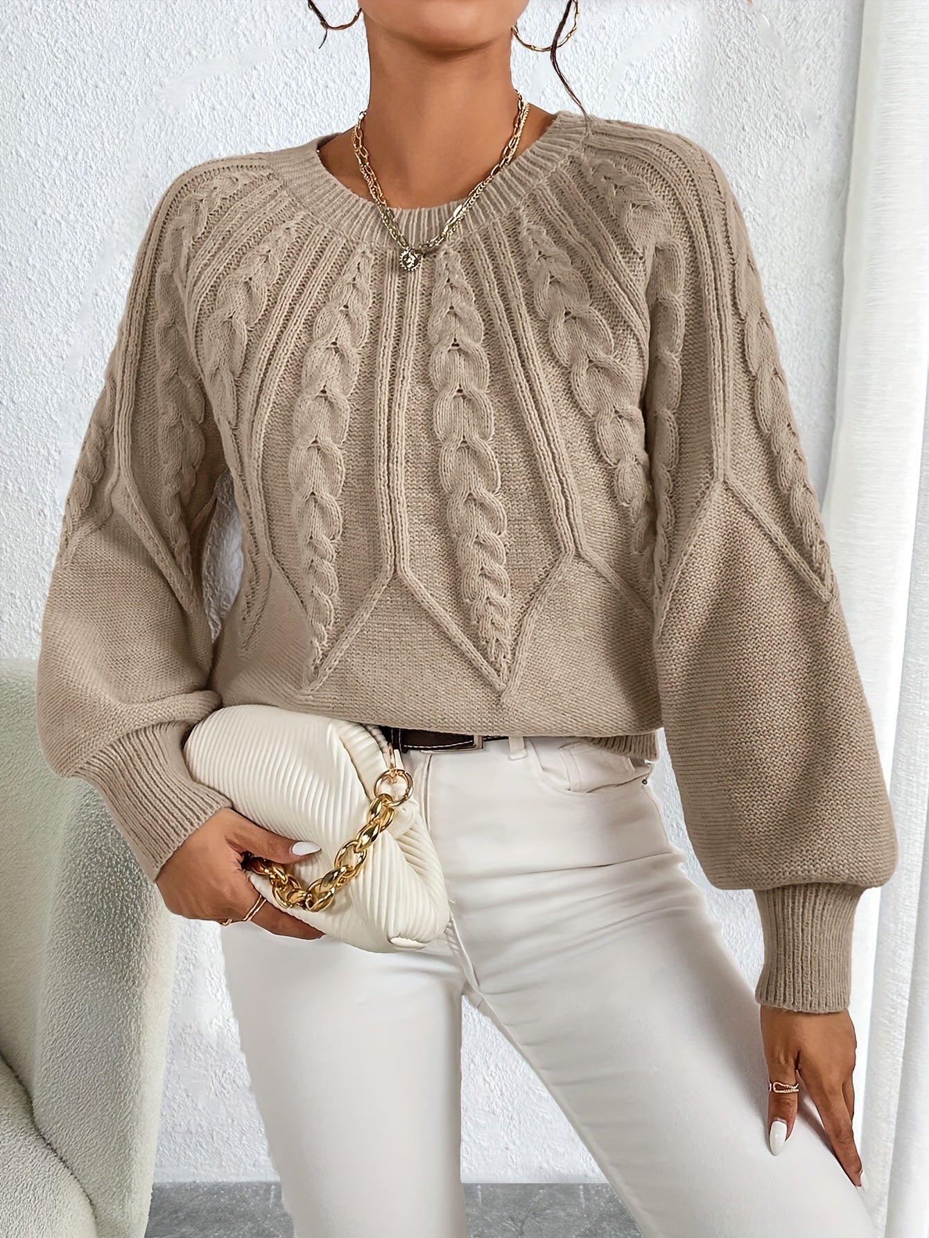 Chloé - Pull Flatteur Torsadé Col Rond