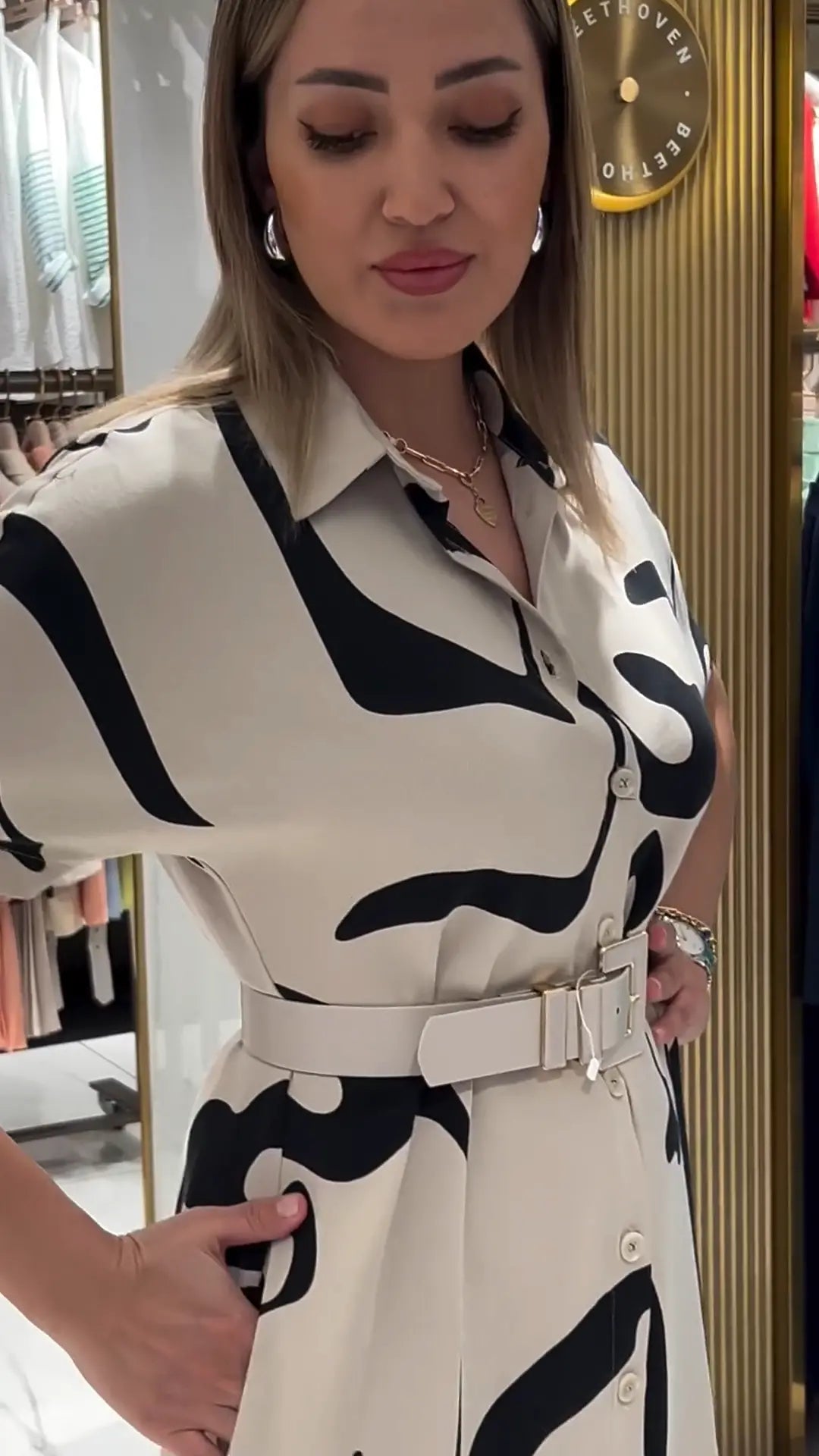 Sophie - Robe Chemise Longue Imprimée