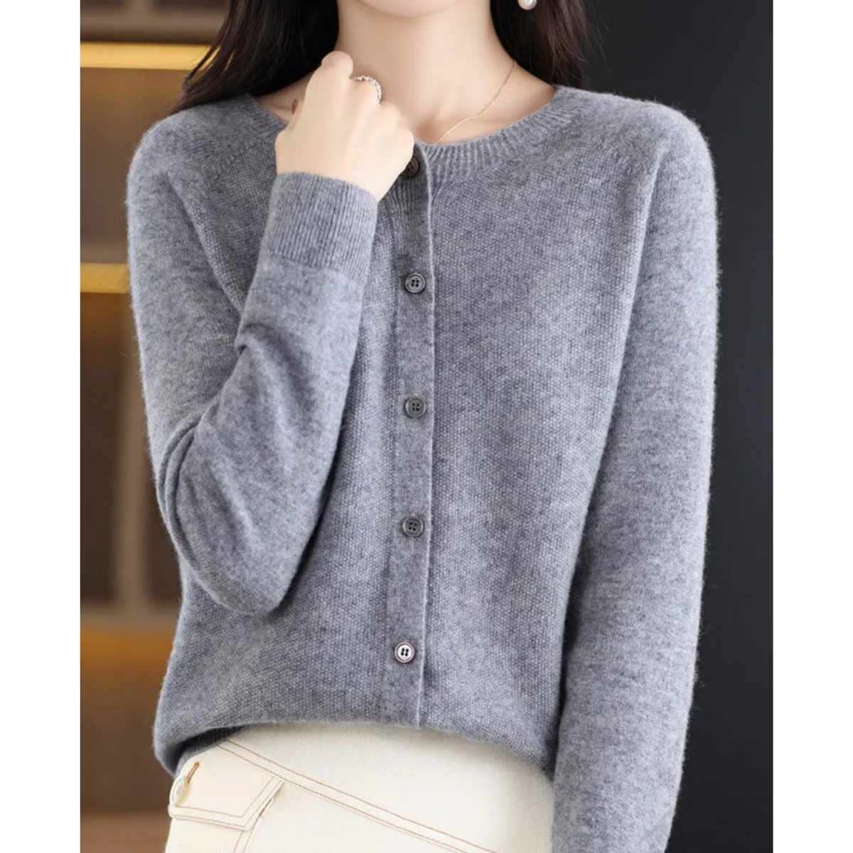 Adèle - Cardigan Élégant Maille Boutonné