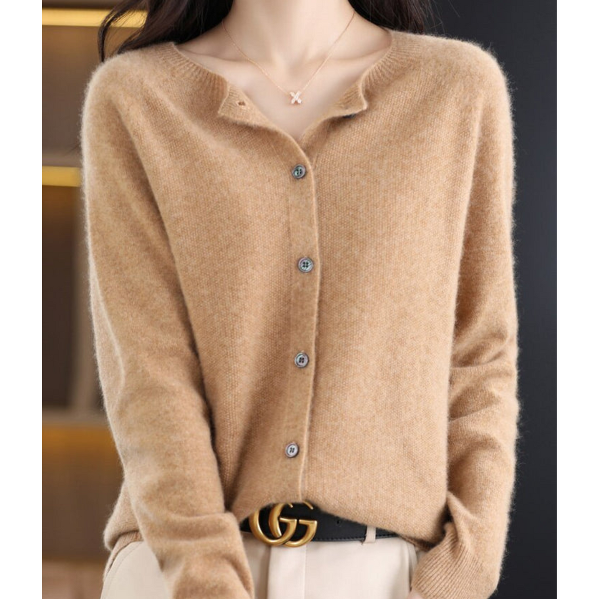 Adèle - Cardigan Élégant Maille Boutonné