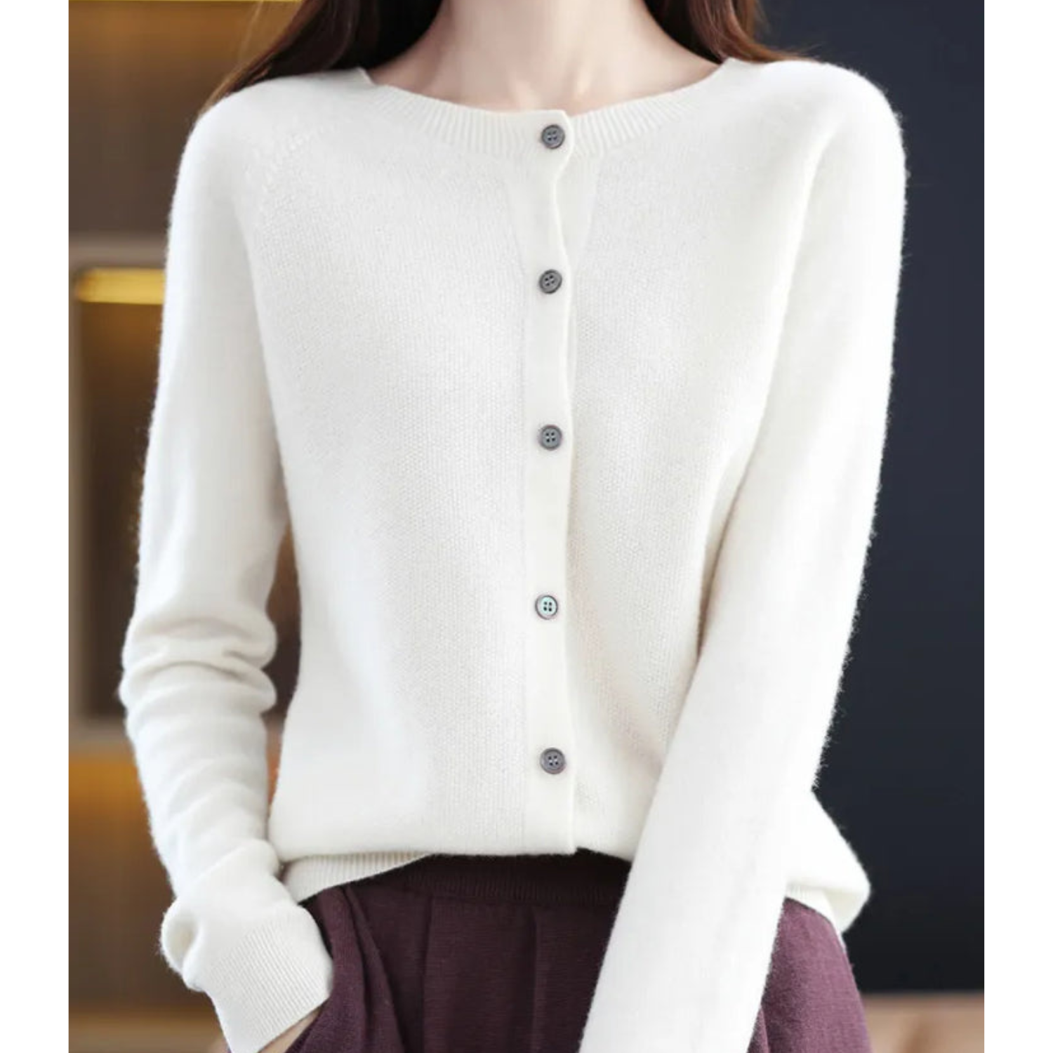 Adèle - Cardigan Élégant Maille Boutonné