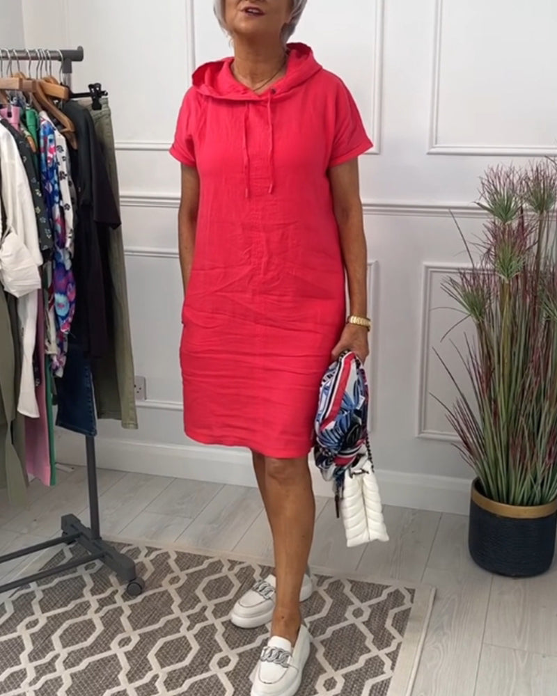 Robe Courte Femme Sweat à Capuche - Susan