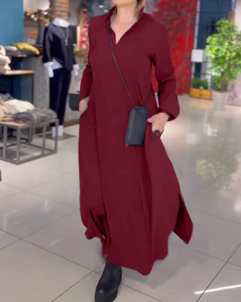 Robe Longue Femme Noire Élégante - Helen