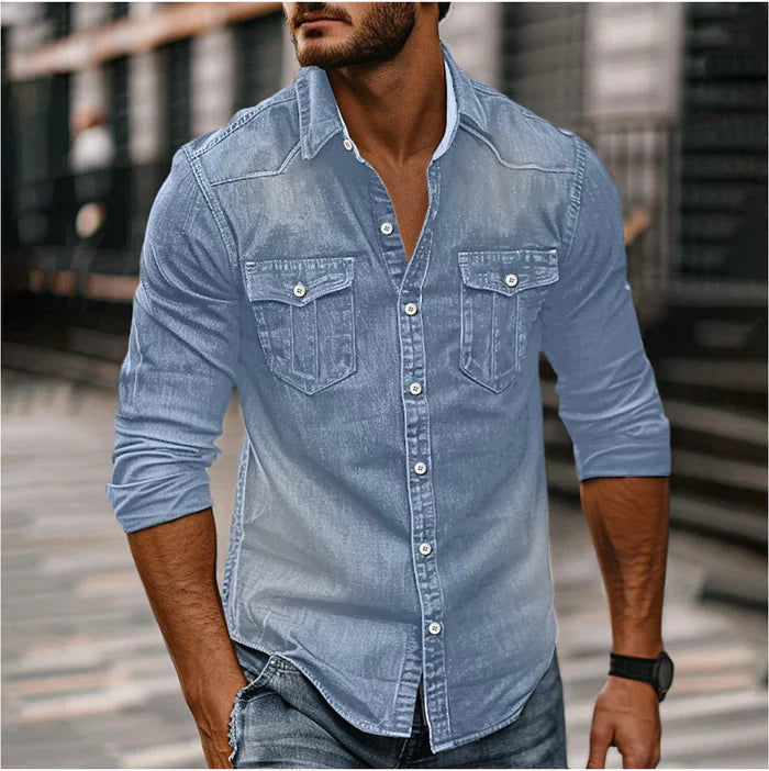 Alejandro - Chemise Denim Stylée Homme