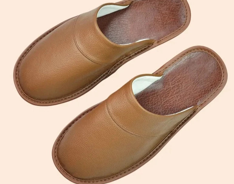 Milo - Chaussons Cuir Confortables Homme