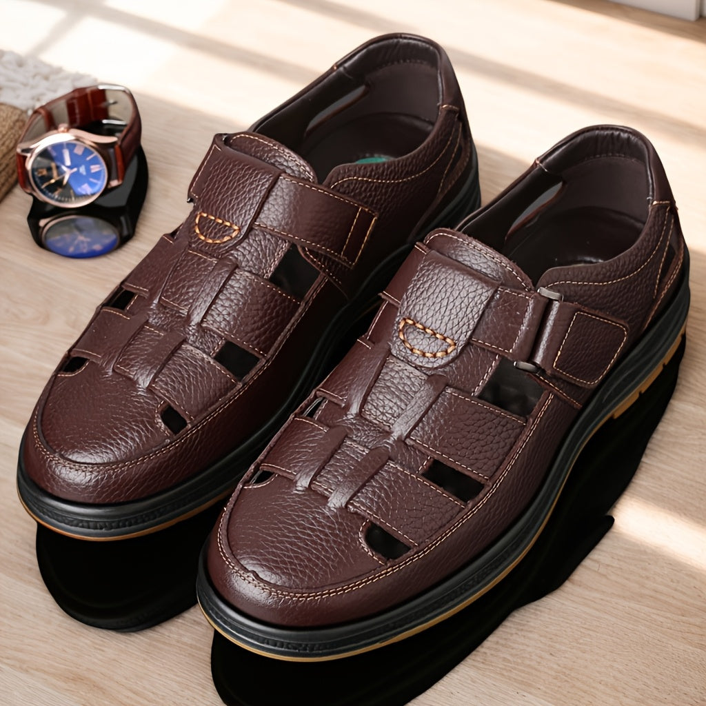 Bruno - Sandales Cuir Confortables Homme